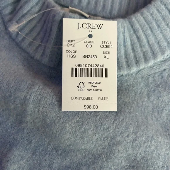 J. Crew Black , baby blue, light brown and Gray Crew Neck Sweaters - Picture 2 of 6